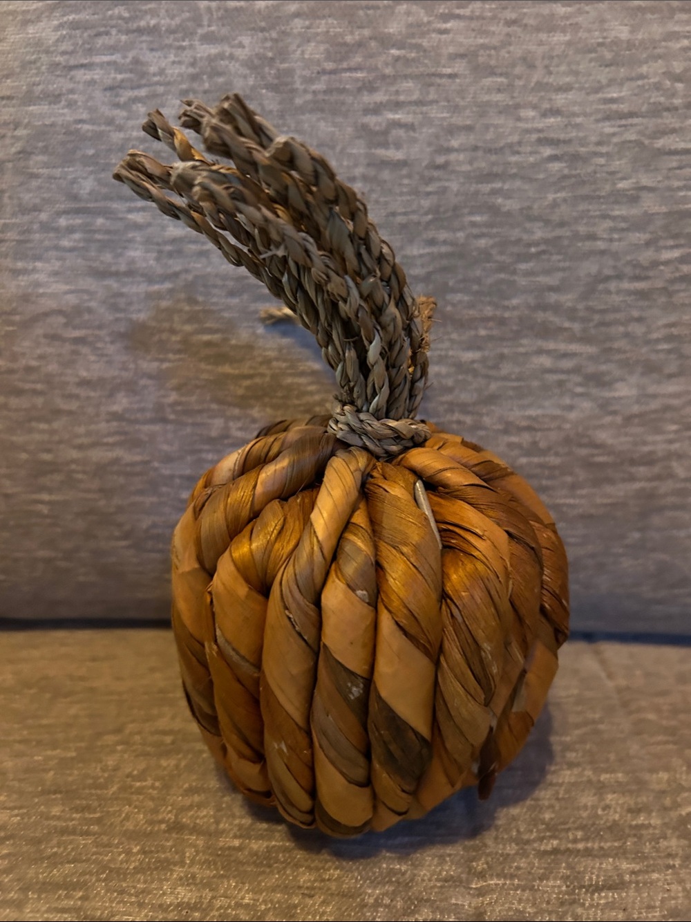 Braided Fiber Pumpkin Accent - Picture 2 of 4